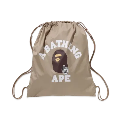 A BATHING APE Go Ape Pointer College Knapsack "Beige"