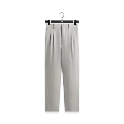 Kith Pinstripe Eli Pleated Trouser "Light Heather Grey"