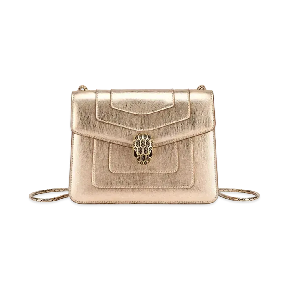 BVLGARI Serpenti Forever Crossbody Bag "Light Gold"