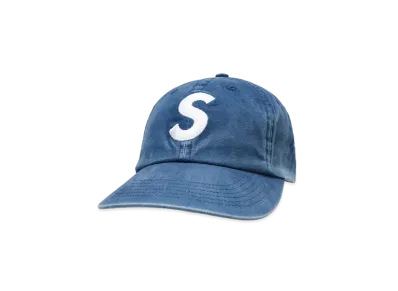 Supreme Washed Canvas S Logo 6-Panel "Navy"