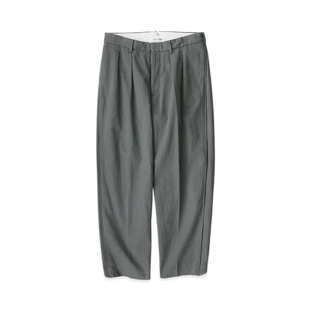 NICENESS Mustaine Flying V Trousers / Regular - Herringbone "Olive"