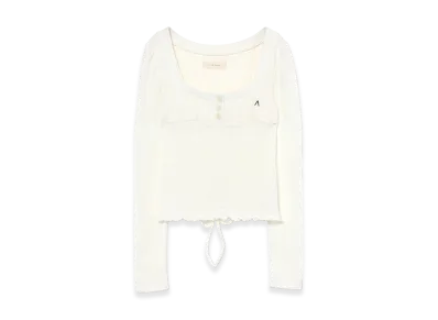 ANDMARY Women's Tia Shirring Tops "White"