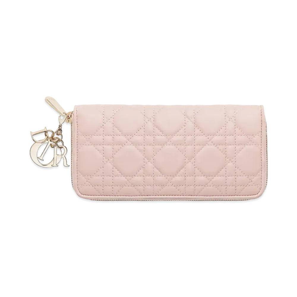 Dior Lady Dior Voyageur Wallet "Pink"