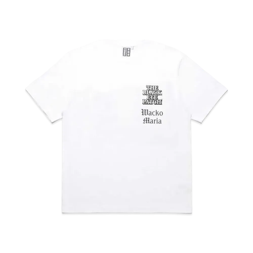 ブラックアイパッチ ワコマリア クルー ネック Tシャツ "ホワイト"