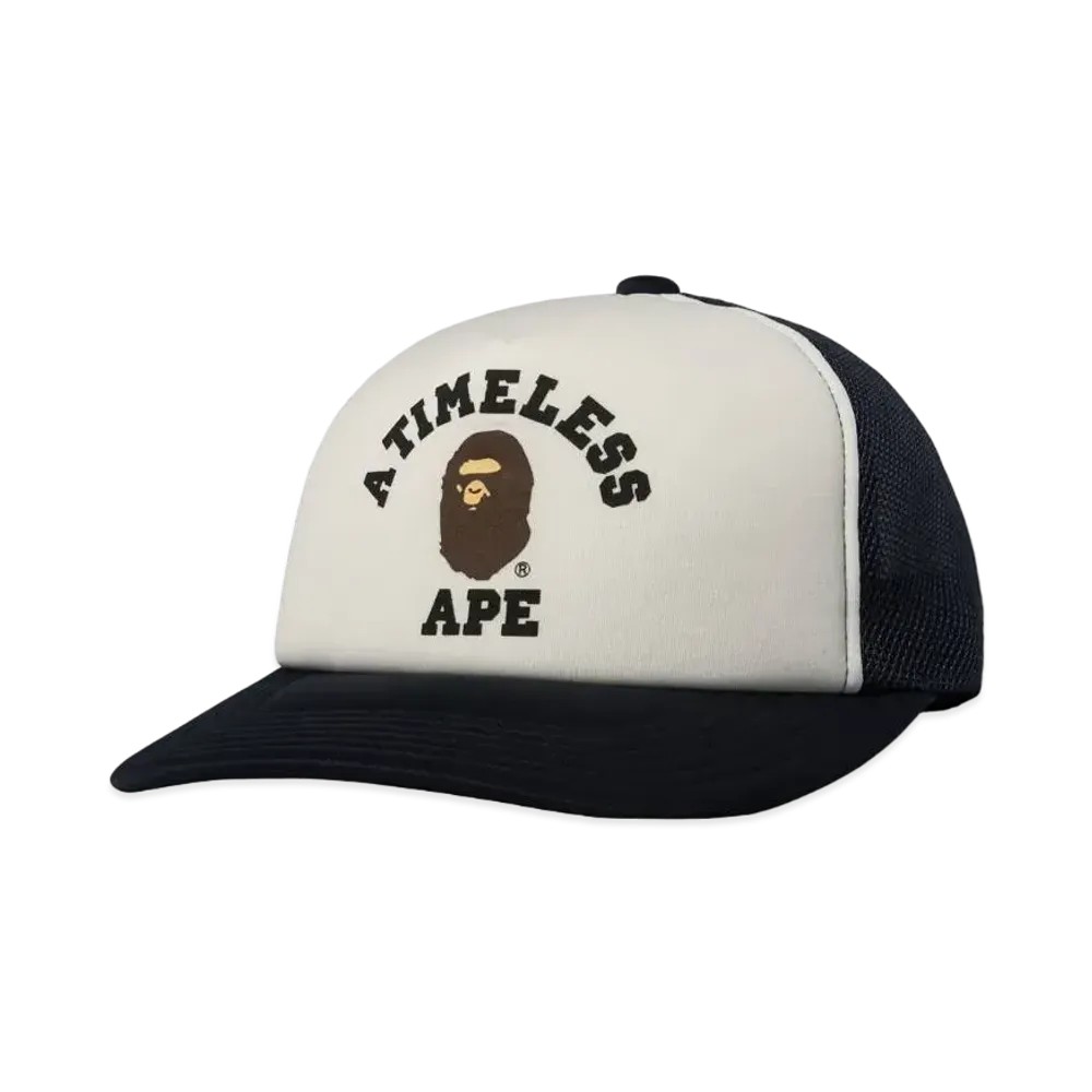 A BATHING APE X JJJJOUND COLLEGE MESH CAP "Navy"