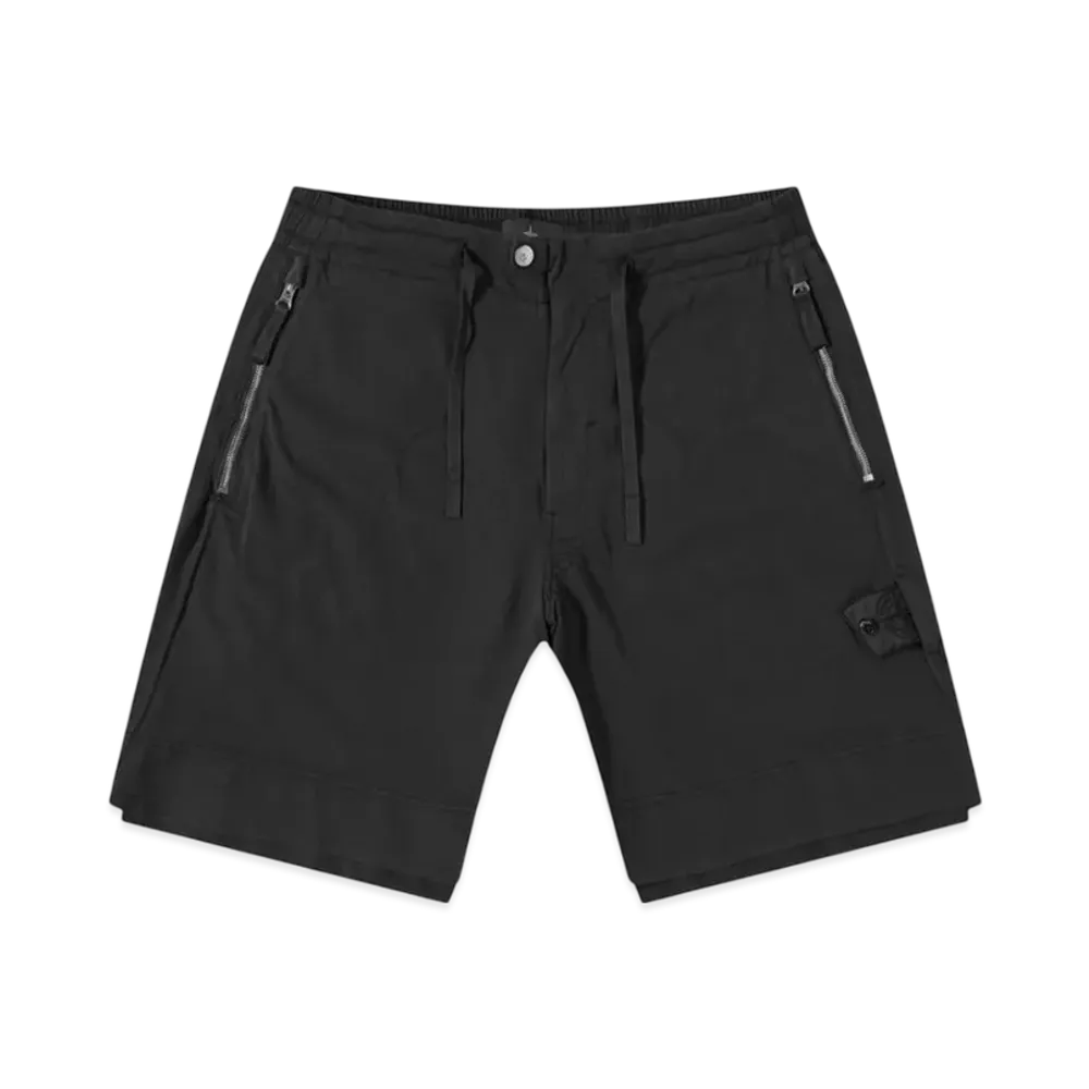 Stone Island 6042A Shadow Project Heavy Speckled Jersey Bermuda Shorts - 22SS "Black"