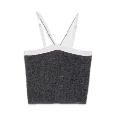 PRADA Cashmere x Wool Top "Dark Gray"