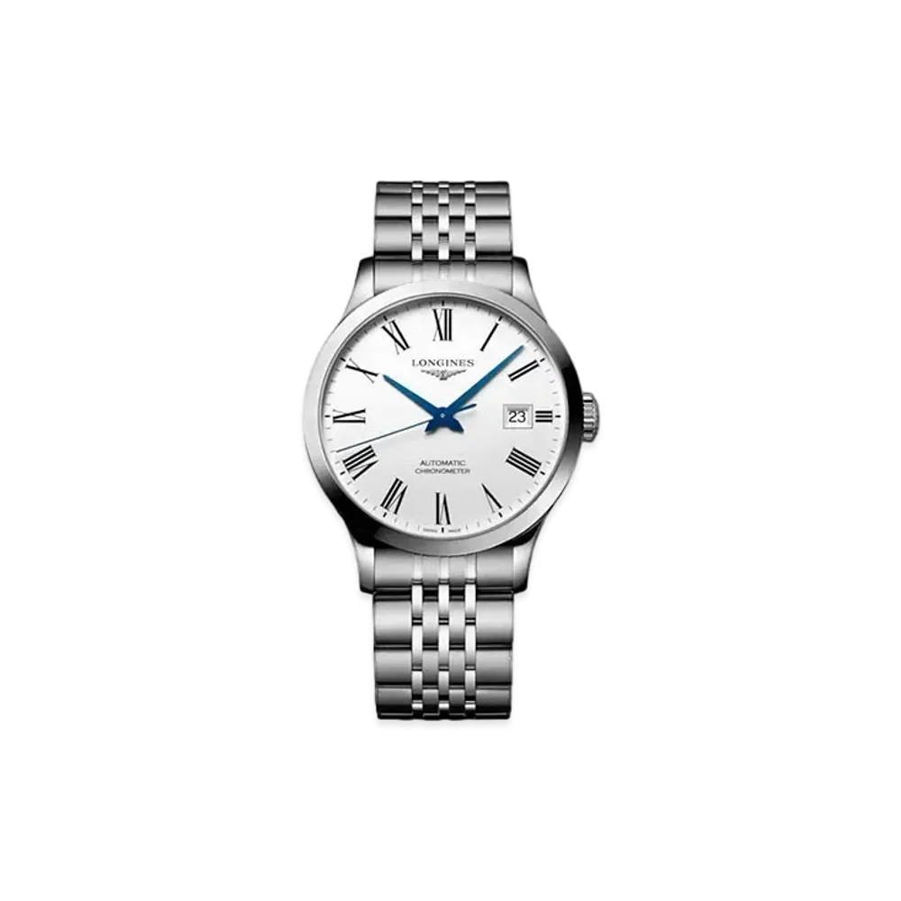 Longines Record Collection 38.50 mm "Matte White/Stainless Steel" L2.820.4.11.6