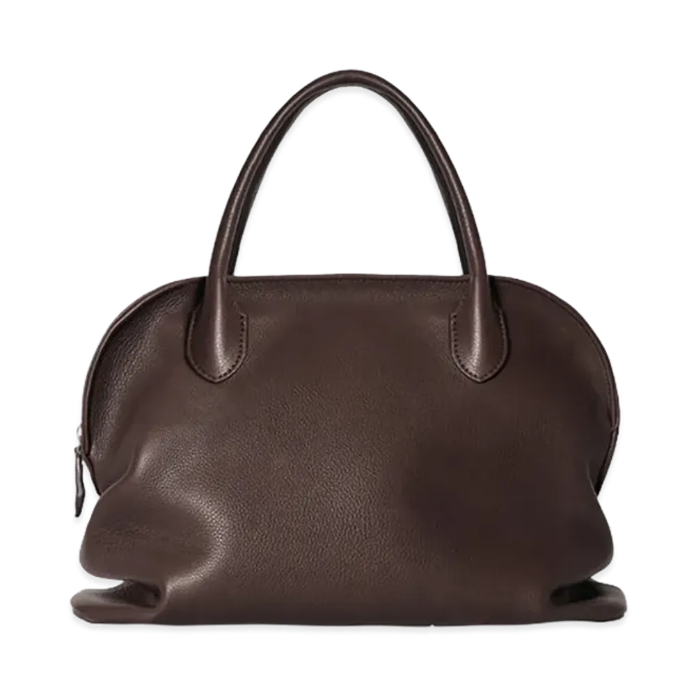 The Row Women's Agnes 12 Leather Bag "Hippo Grey"