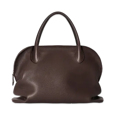 The Row Women's Agnes 12 Leather Bag "Hippo Grey"