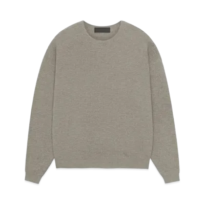 FEAR OF GOD ESSENTIALS Waffle Crewneck Sweater "Heather Gray"