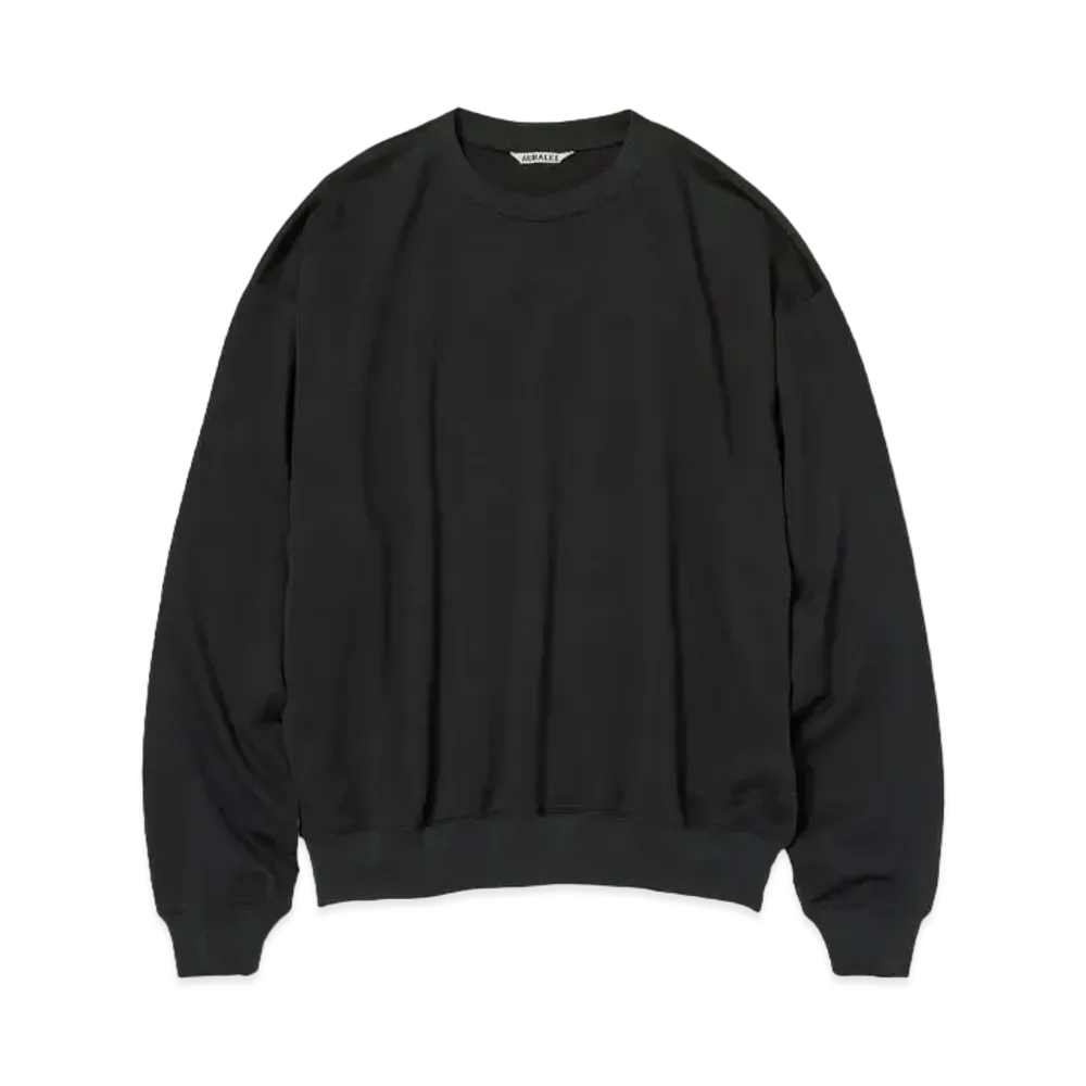 AURALEE Super High Gauge Sweat P/O "Ink Black"