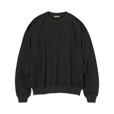 AURALEE Super High Gauge Sweat P/O "Ink Black"