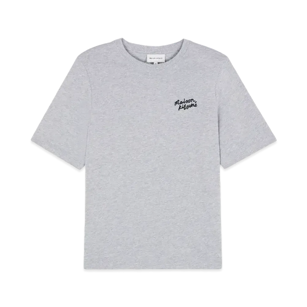 Maison Kitsune Handwriting Comfort T-Shirt "Light Grey Melange"