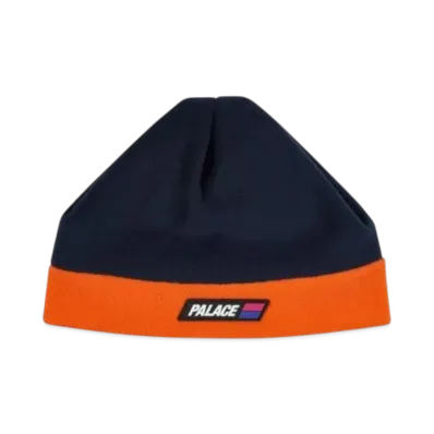 PALACE Fleeced Beanie "Navy Orange"