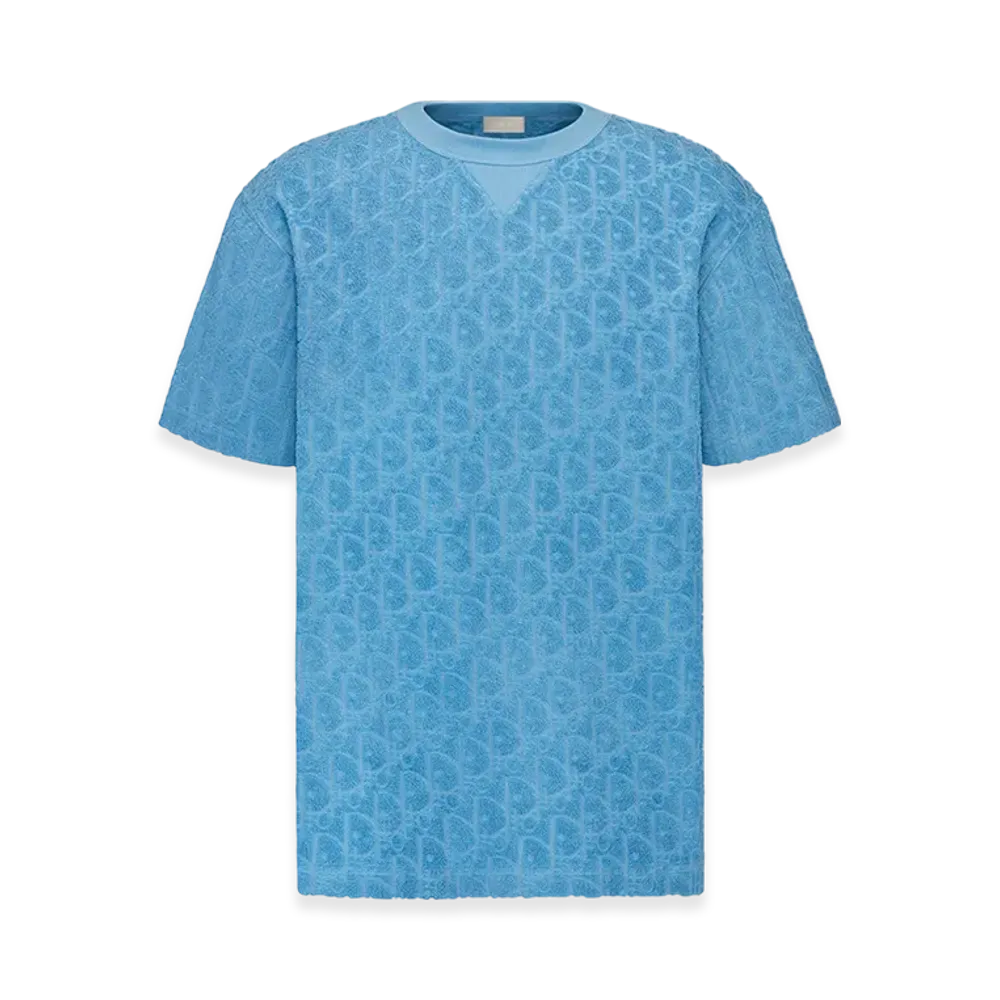 ディオール オブリーク リラックスフィット Tシャツ テリー ジャカード "ブルー" 113J692A0614_C575