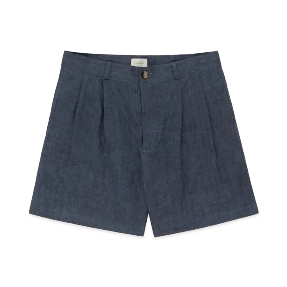 Aime Leon Dore Double Pleated Linen Short "Navy"