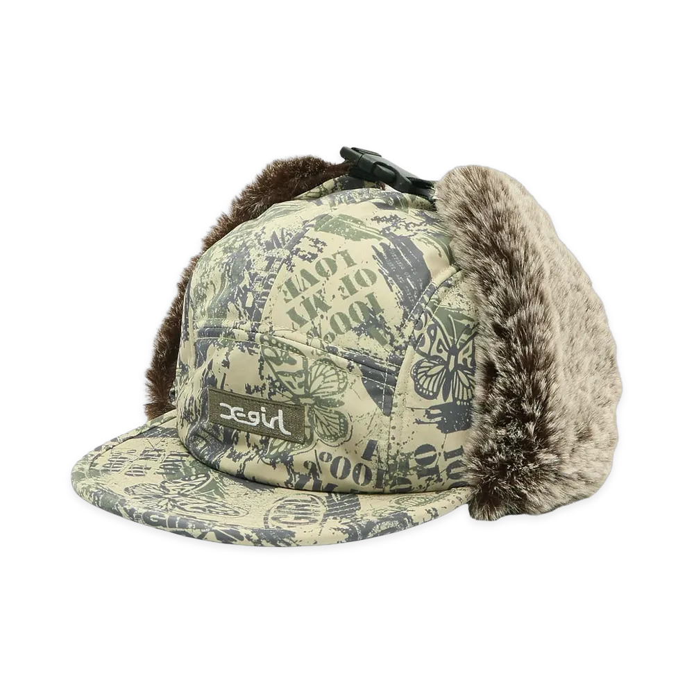 X-Girl Women's Box Logo Embroidered Dog Ear Jet Cap "Multi"