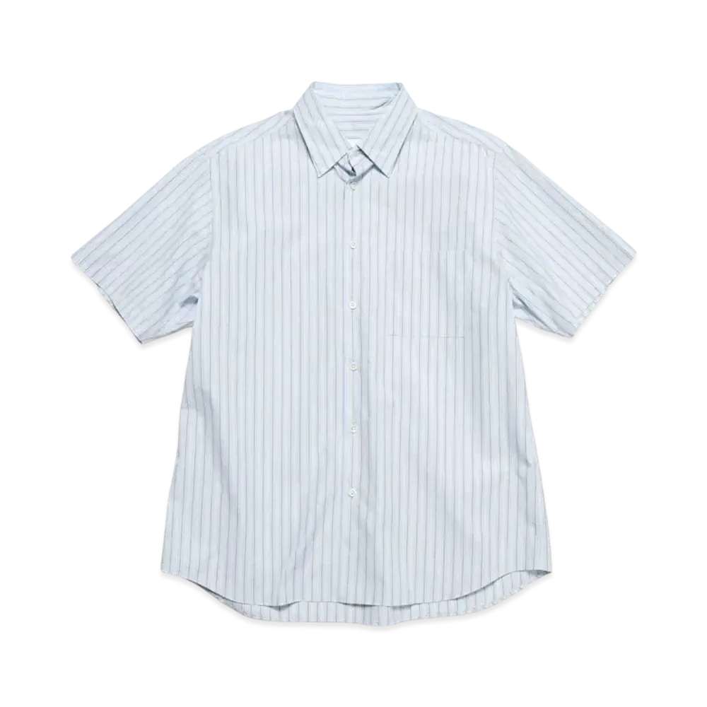SOPHNET. Stripe Regular Fit S/S Shirt "Blue Stripe"