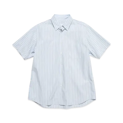 SOPHNET. Stripe Regular Fit S/S Shirt "Blue Stripe"