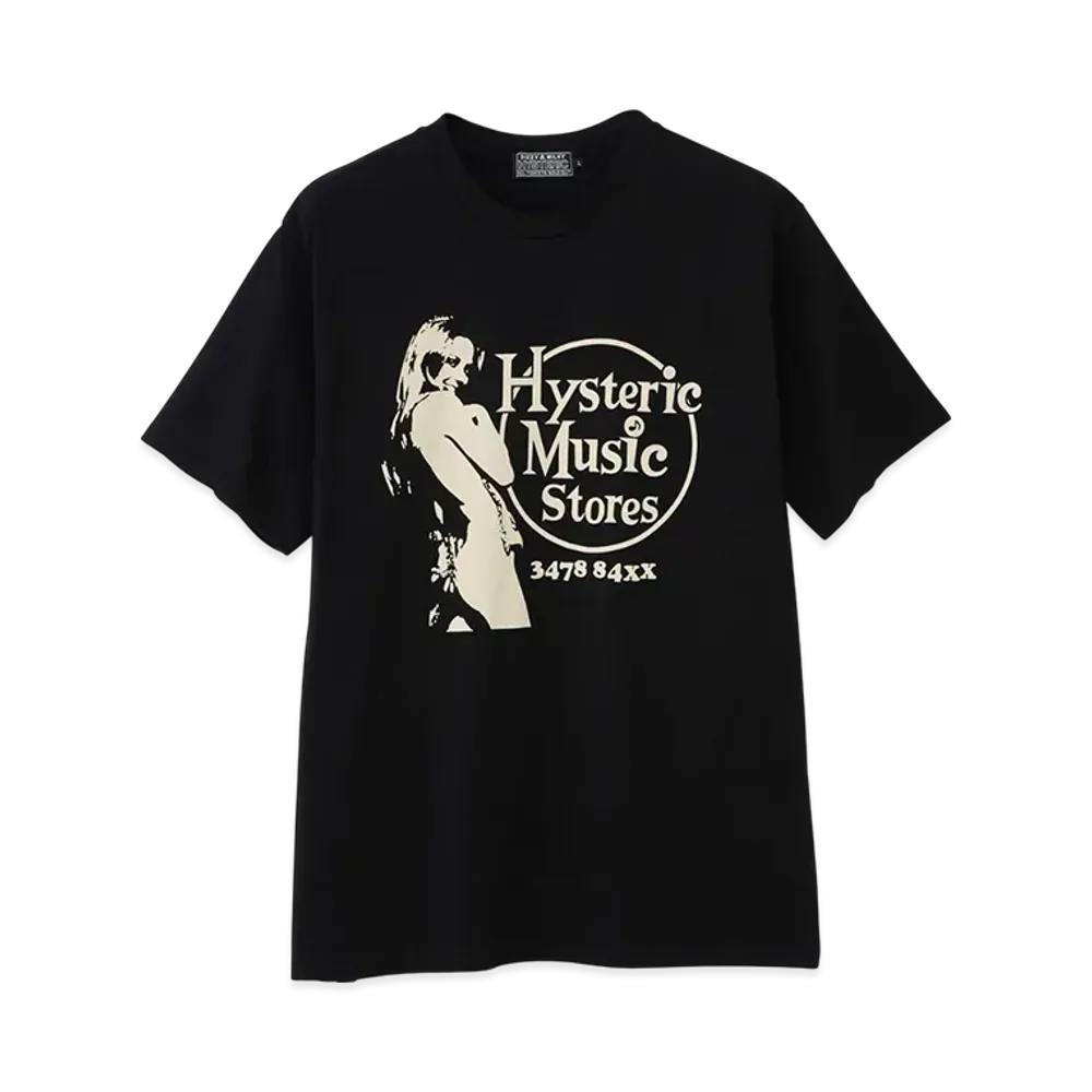 HYSTERIC GLAMOUR Music Store T-Shirt "Black"