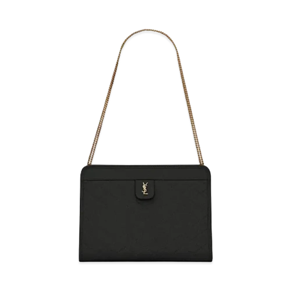 Saint Laurent Victoire Baby Clutch In Leather "Black"