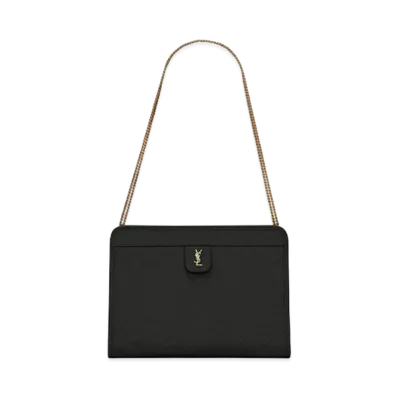 Saint Laurent Victoire Baby Clutch In Leather "Black"