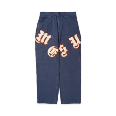Supreme Old English Canvas Double Knee Painter Pant "Navy"