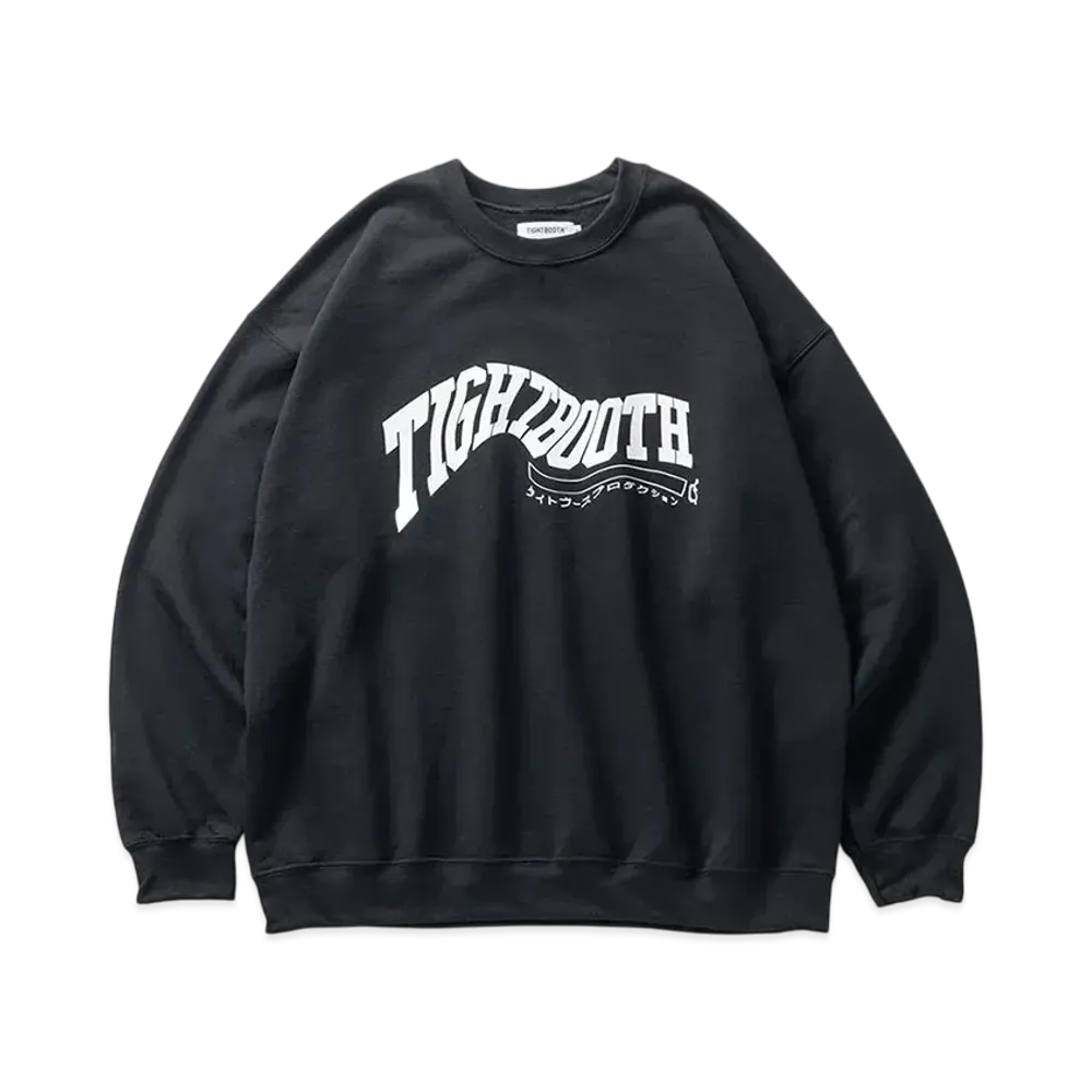 TIGHTBOOTH Acid Logo Crew Sweat Shirt "Black"