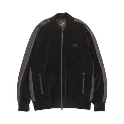 Needles R.C. TRACK JACKET - C/PE VELOUR "Black"