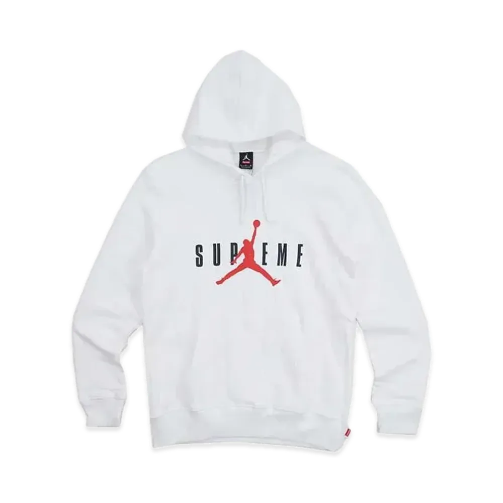 Supreme x Nike Air Jordan Hooded Sweatshirt "White"