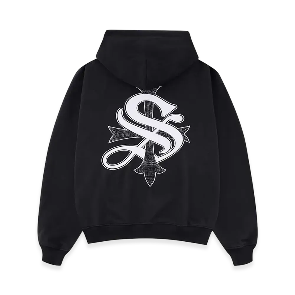 SUPPLIER Lightweight Cross Zip Hoodie "Black"