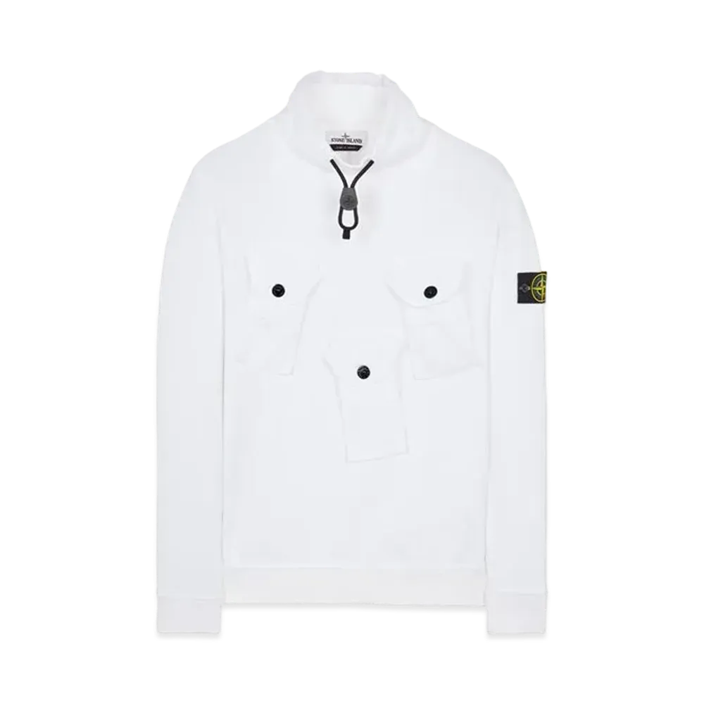 Stone Island 60519 BRUSHED COTTON FLEECE "White"