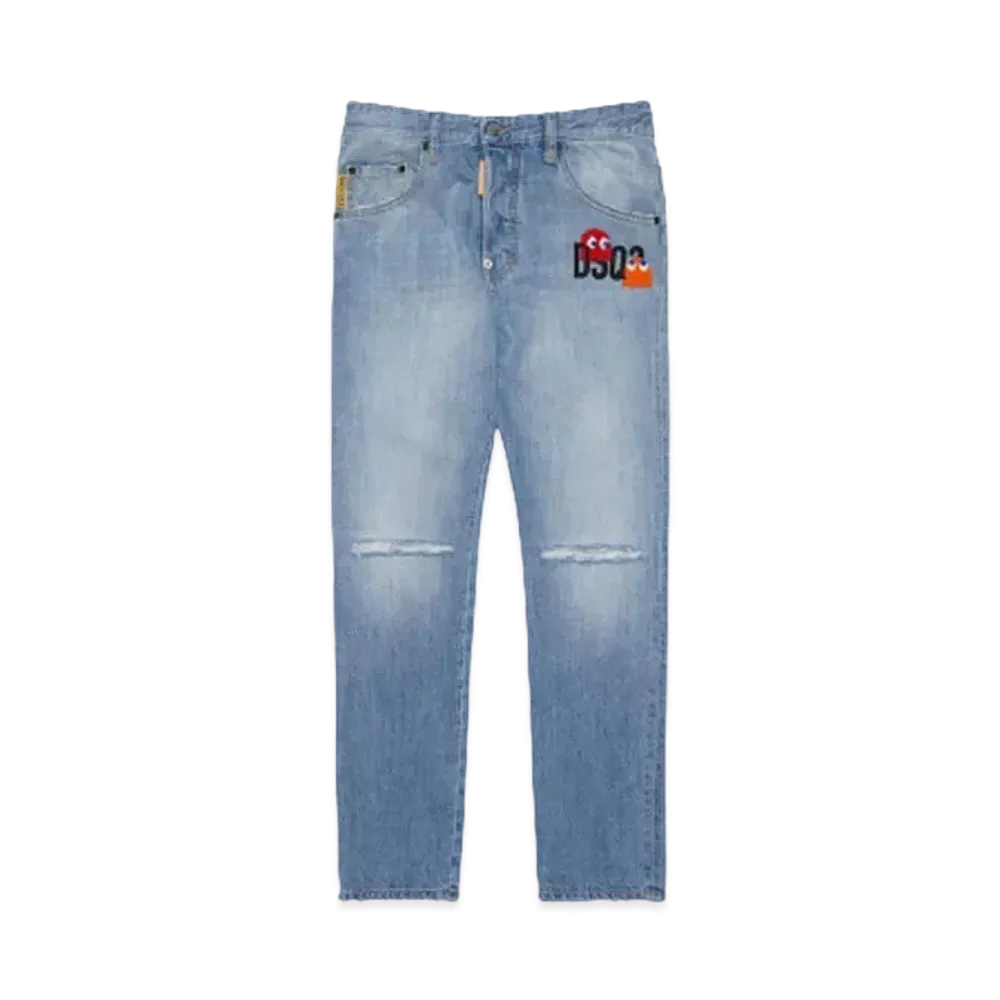 DSQUARED2 Pac-Man Skater Jean "Navy Blue"