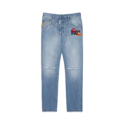 DSQUARED2 Pac-Man Skater Jean "Navy Blue"