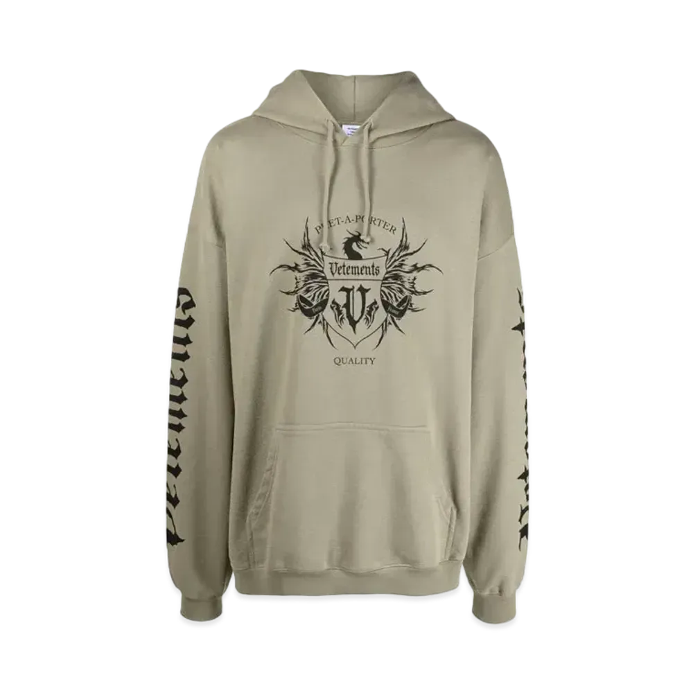 VETEMENTS Label Print ed Parker "Grey"