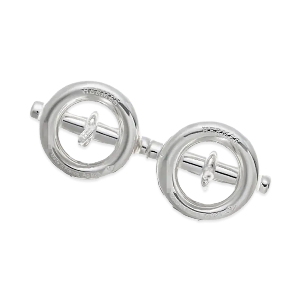 Hermes Mini Chaine D'Ancre Earrings Medium Model "Silver"