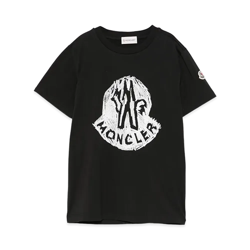 MONCLER Kids Printed T-Shirt "Black"