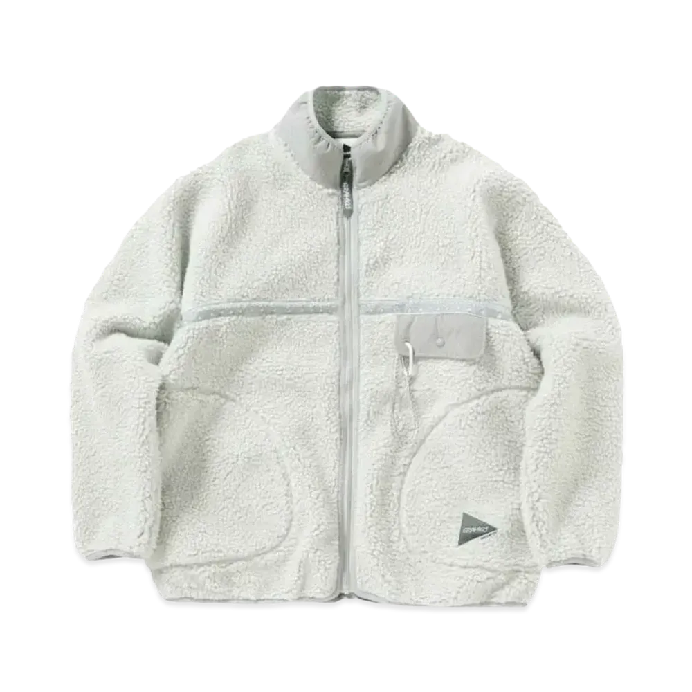 GRAMICCI x and wander Women's JQ Tape Fleece Jacket "L.Gray"