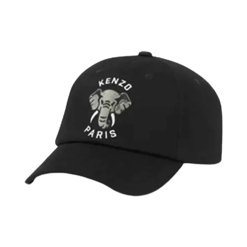 KENZO 'VARSITY' Cotton Cap "Black"