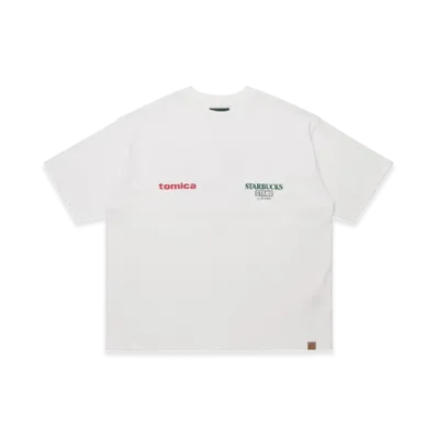 STARBUCKS STAND by BEAMS TOMICA Truck Print T-Shirt B "White"
