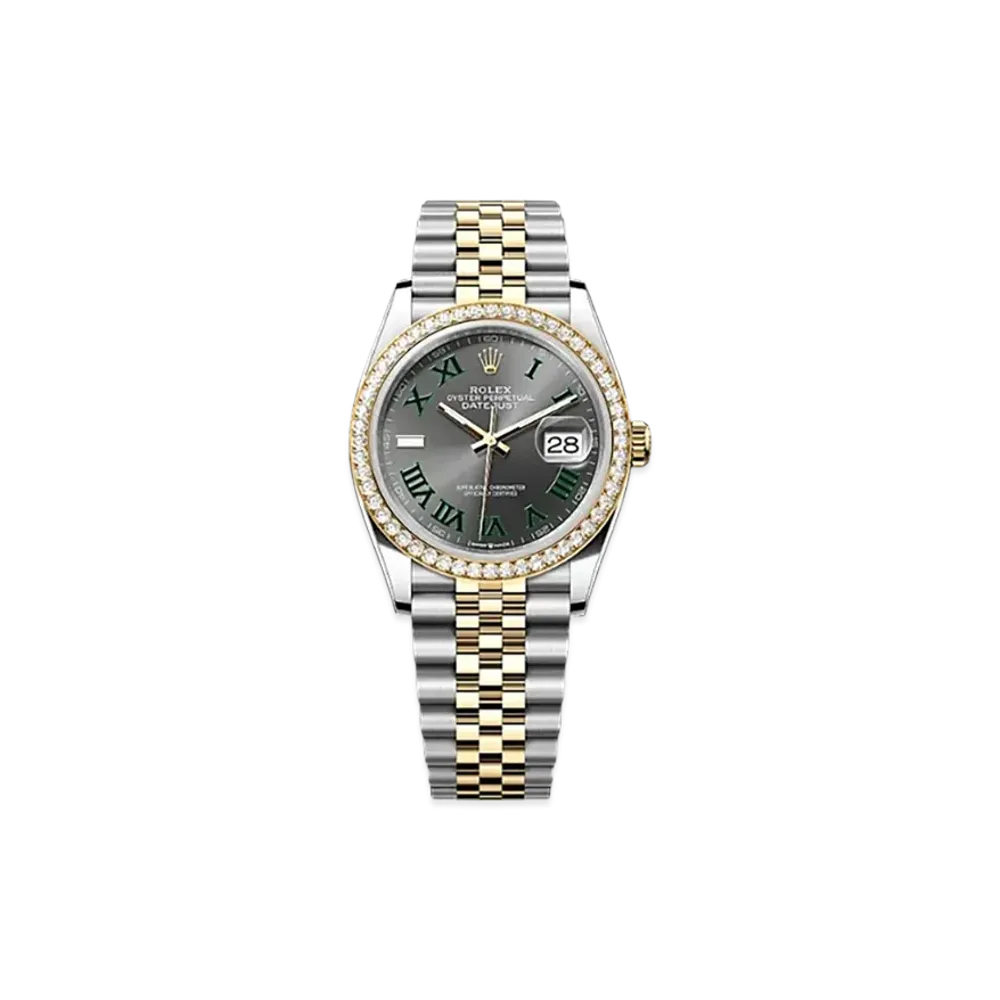 ROLEX Datejust 36mm Oystersteel & Yellow Gold Diamond 126283RBR "Slate"