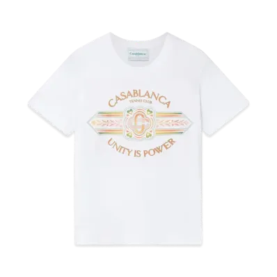 Casablanca Unity Is Power T-Shirt "White"