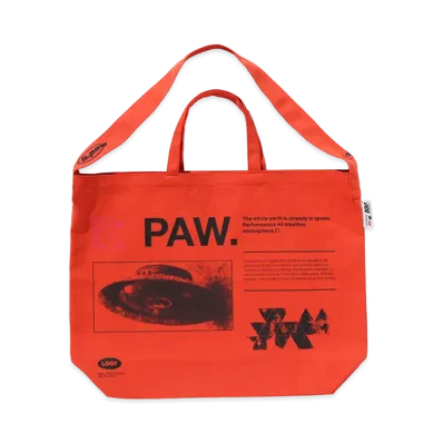 A BATHING APE x KAZUKI KURAISHI Whole Earth 2-Way Canvas Tote Bag "Orange"