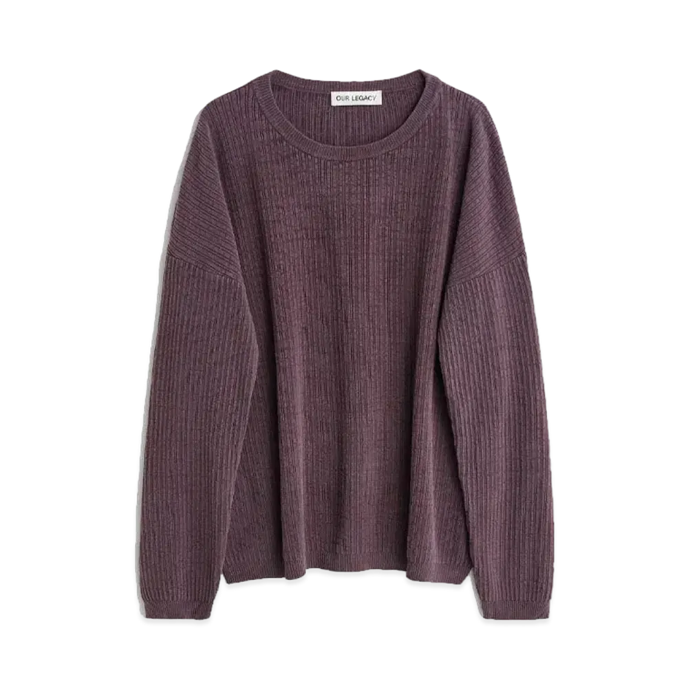 OUR LEGACY Popover Roundneck Habitable Silk "Mystic Plum"