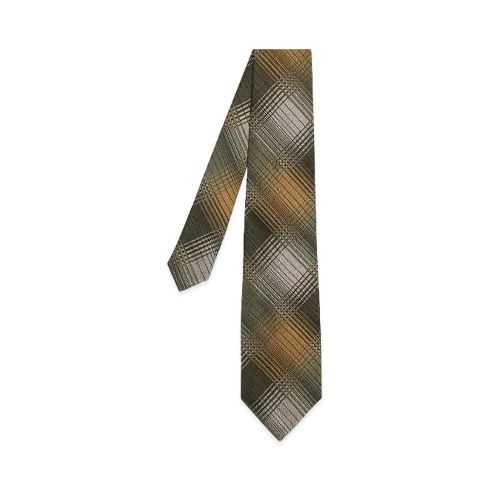 Paul Smith Gradient Check Tie "Khaki"