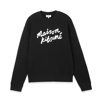 Maison Kitsune Handwriting Comfort Sweatshirt "Black/White"