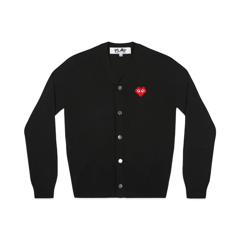 PLAY COMME des GARCONS Invader Men's Cardigan "Black"