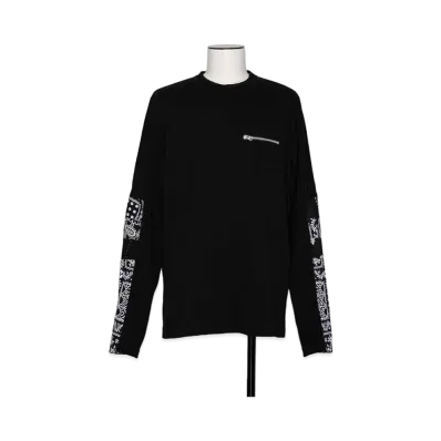 sacai Archive Print Mix Long Sleeve T-Shirt "Black White"