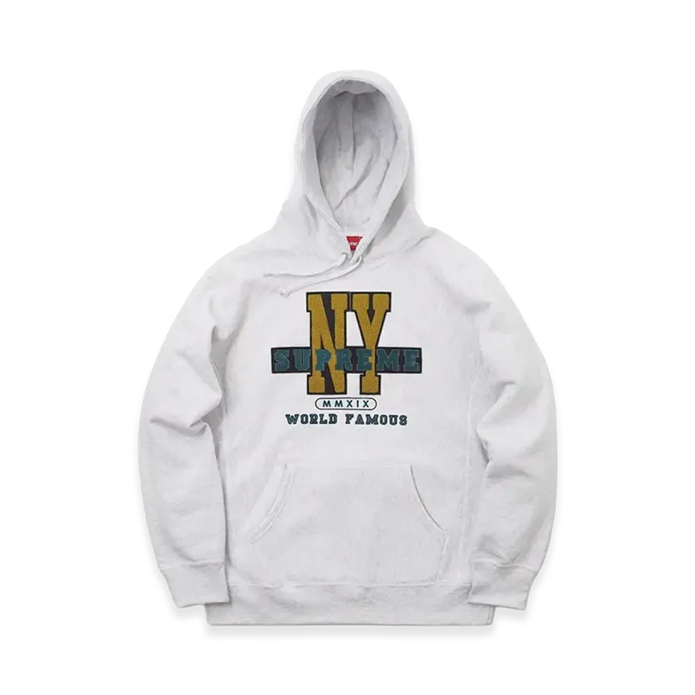 Supreme NY Hooded Sweatshirt (19FW) "White"